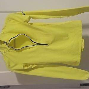 Nike Pro Half Zip size S Neon Yellow